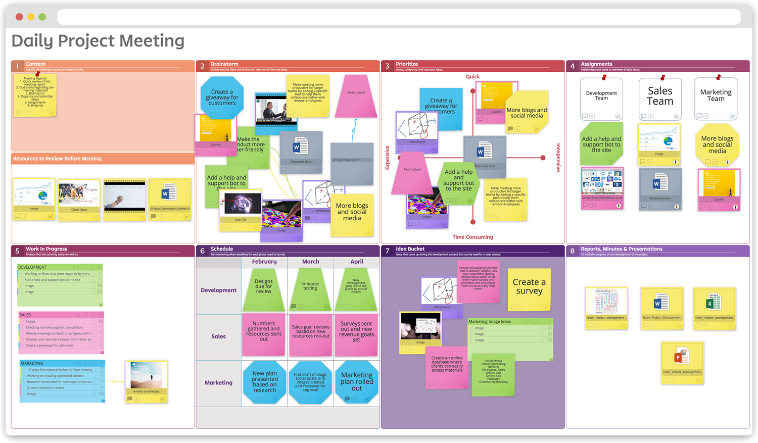 Online Brainstorming Whiteboard  Add a sticky note and 